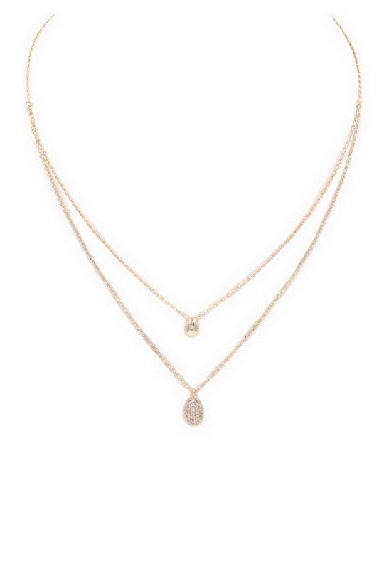 Double Layered Teardrop Necklace