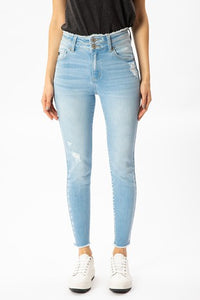 Kancan Light waist and ankle Distressed Jeans