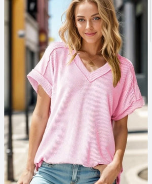 Solid Urban Ribbed Top