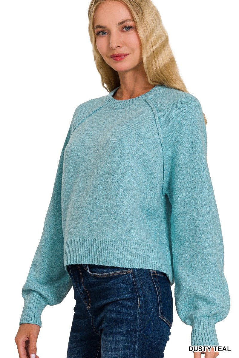 Melange Reglan Sweater – So Gorgeous Boutique & Salon