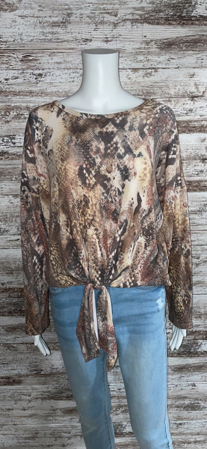 Patterned Long Sleeve Tops