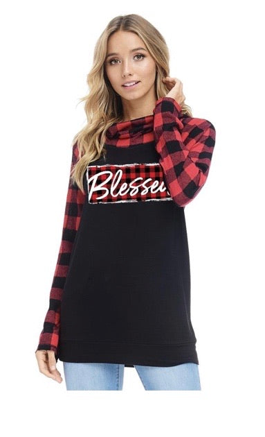 Buffalo Plaid Blessed Top