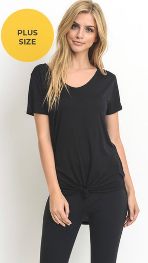 Curvy Layering Shirt-Black